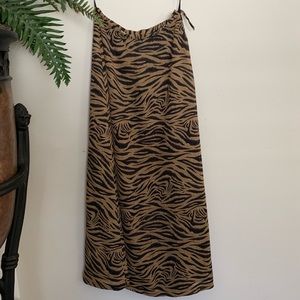 Tiger Print Maxi Skirt (Size 4)